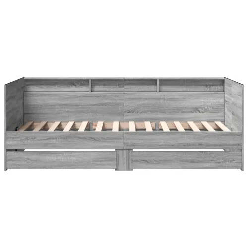 Dnevni krevet s ladicama bez madraca siva boja hrasta 90x190 cm - Sivi hrast sonoma 90 x 190 cm Cijena