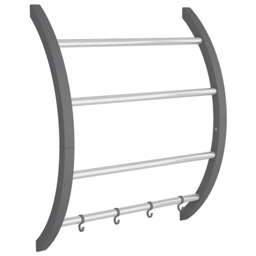 Stalak za ručnike s kukama srebrni 56 x 16 x 72 cm aluminijski - 56 x 16 x 72 cm 56 x 16 x 72 cm Cijena