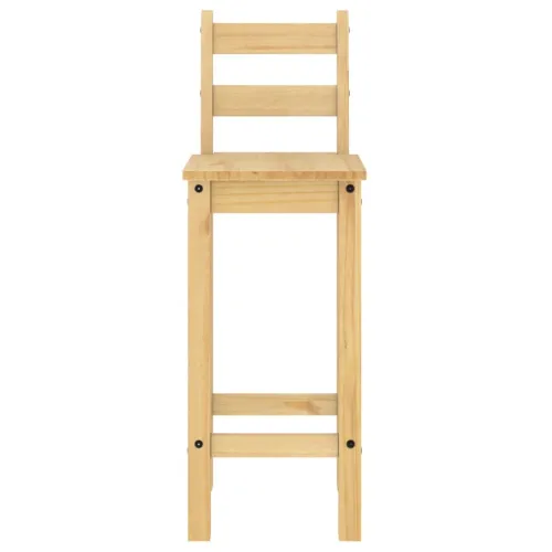Stol i stolice - 5-dijelni barski set od masivne borovine - Smeđa 112 cm Barski stol + 4 x barska stolica 1 Cijena