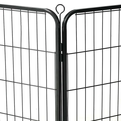 Ograda za pse s 12 ploča od čelika 80 x 60 cm crna - 60 x 80 cm 1 12 panela Cijena