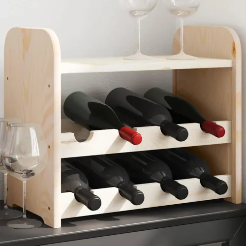 Stalak za vino s gornjom pločom 43x25x37 cm od masivne borovine - 1 1 8 8 Cijena
