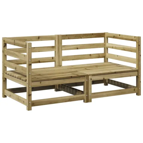 Vrtna garnitura - 2-dijelni set vrtnih sofa od impregnirane borovine - Prirodno impregnirano Ne 1 Cijena