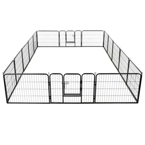 Ograda za pse sa 16 ploča od čelika 60 x 80 cm crna - 60 x 80 cm 1 16 ploča 60 x 80 cm Cijena