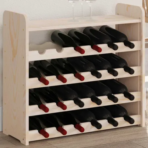 Stalak za vino s gornjom pločom 67,5x25x60 cm masivna borovina - 1 1 24 24 Cijena
