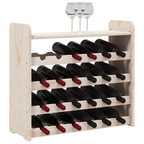 Stalak za vino s gornjom pločom 67,5x25x60 cm masivna borovina - 1 1 24 24 Cijena