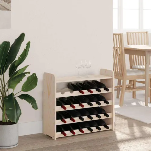 Stalak za vino s gornjom pločom 67,5x25x60 cm masivna borovina - 1 1 24 24 Cijena