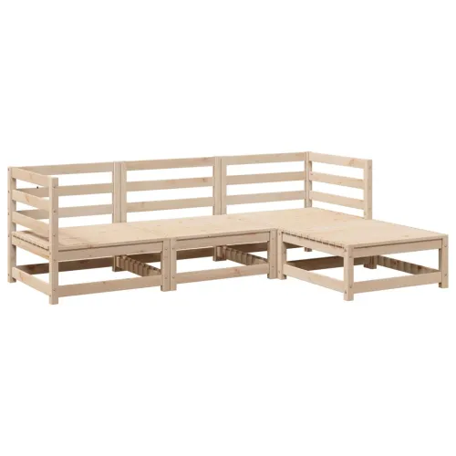 Vrtna garnitura - 4-dijelni set vrtnih sofa od masivne borovine - Prirodna boja bora 1 Cijena