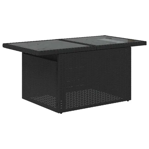 Vrtna garnitura - 11-dijelni set vrtnih sofa od poliratana s jastucima crni - Crna Sa stolom 1 Cijena