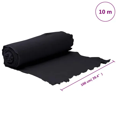 Geotekstilna opna crna 1 x 10 m od poliesterskih vlakana - Crna 10 m (100 gsm) Cijena