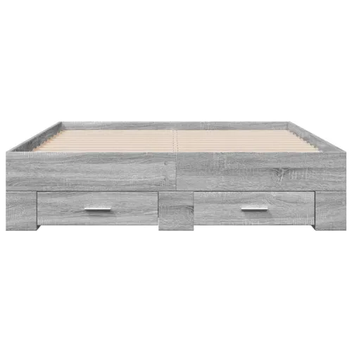 Okvir za krevet s ladicama boja sivog hrasta 135x190 cm - Sivi hrast sonoma 135 x 190 cm Cijena