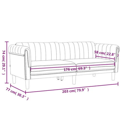 2-dijelni set sofa žuti baršunasti - Žuta 2 Cijena