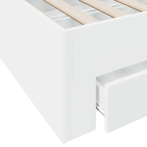 Okvir kreveta s ladicama bez madraca bijeli 140x190 cm - Bijela 140 x 190 cm Cijena