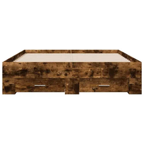 Okvir kreveta s ladicama boja hrasta 135x190 cm - Dimljeni hrast 135 x 190 cm Cijena