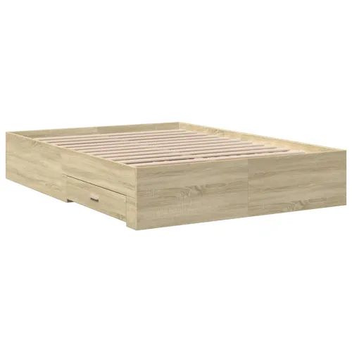 Okvir za krevet s ladicama boja hrasta 140x190 cm drveni - Sonoma hrast 140 x 190 cm Cijena