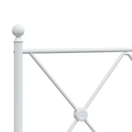 Metalni okvir kreveta uzglavlje i podnožje bijeli 107x203 cm - Bijela 107 x 203 cm s uzglavljem i podnožjem Cijena