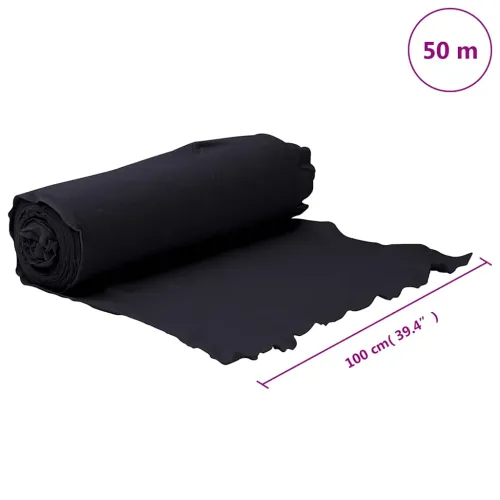 Geotekstilna opna crna 1 x 50 m od poliesterskih vlakana - Crna 50 m (150 gsm) Cijena
