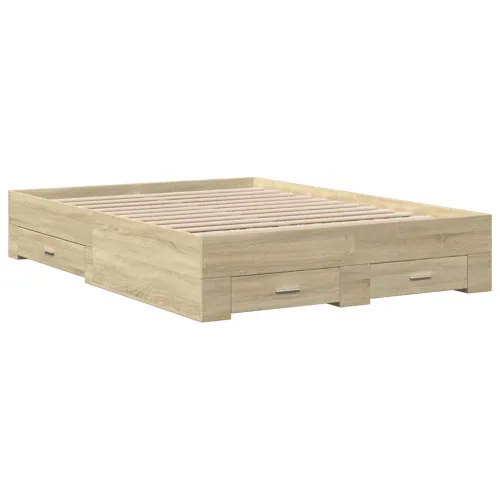 Okvir za krevet s ladicama boja hrasta 135x190 cm drveni - Sonoma hrast 135 x 190 cm Cijena