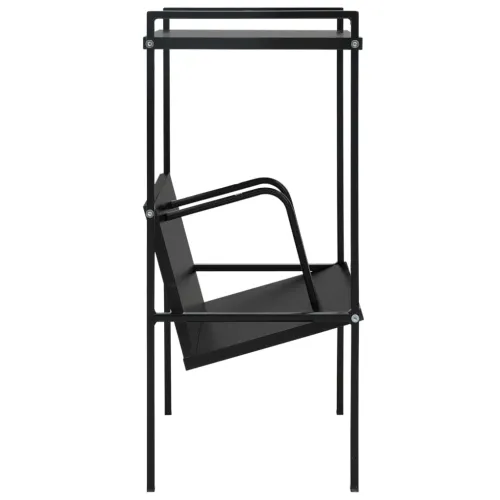 Police za knjige s 2 razine crne 52x28x59 cm konstruirano drvo - Crna 1 Cijena