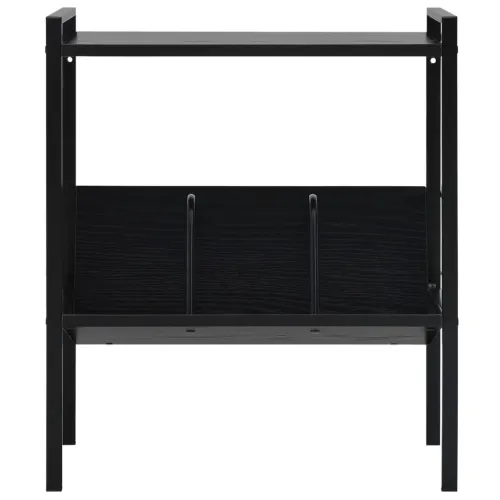 Police za knjige s 2 razine crne 52x28x59 cm konstruirano drvo - Crna 1 Cijena
