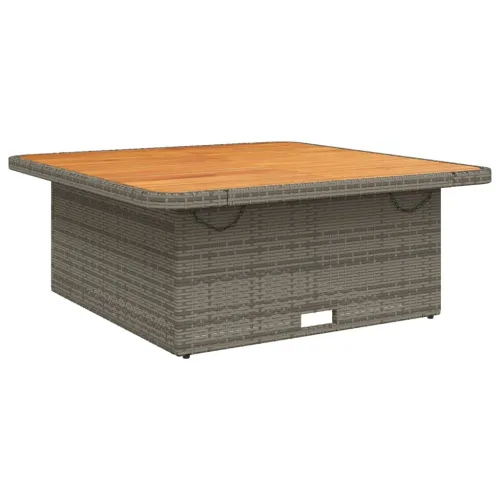 Vrtna garnitura - 5-dijelni vrtni blagovaonski set sivi od poliratana - Siva Dužina stola 110 cm 4 Cijena