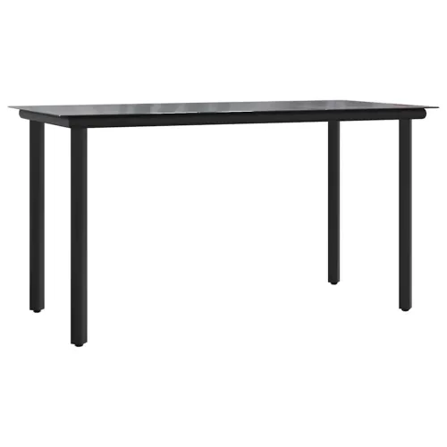 Vrtna garnitura - 9-dijelni vrtni blagovaonski set s jastucima crni od poliratana - Crna 200 x 100 x 74 cm 8 Cijena