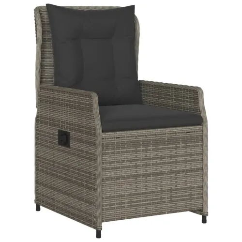 Vrtna garnitura - 7-dijelni vrtni blagovaonski set sivi od poliratana - Siva 200 x 100 x 74 cm 6 Cijena
