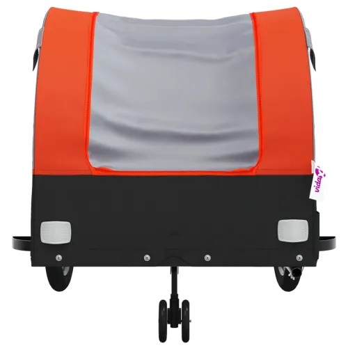 Prikolica za bicikl crno-narančasta 45 kg željezna - Narančasta 63 x 126 x 63 cm Cijena