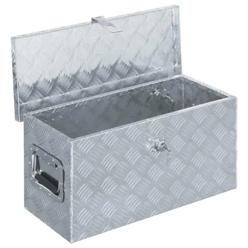 Aluminijska kutija 61,5 x 26,5 x 30 cm srebrna - Srebrno 61.5 x 26.5 x 30 cm 1 1 Cijena