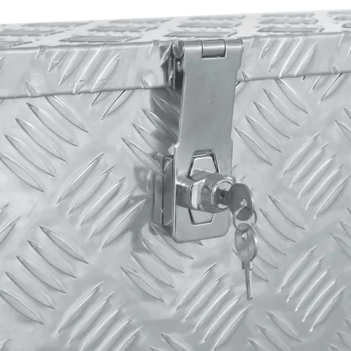 Aluminijska kutija 76,5 x 26,5 x 33 cm srebrna - Srebrno 76.5 x 26.5 x 33 cm Cijena