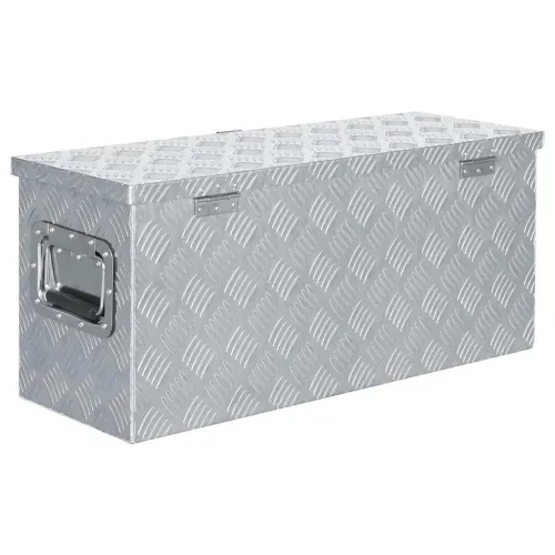 Aluminijska kutija 76,5 x 26,5 x 33 cm srebrna - Srebrno 76.5 x 26.5 x 33 cm Cijena
