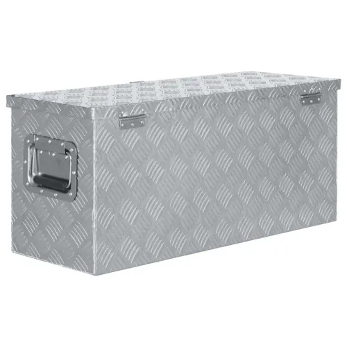 Aluminijska kutija 80 x 30 x 35 cm srebrna - Srebrno 80 x 30 x 35 cm Cijena