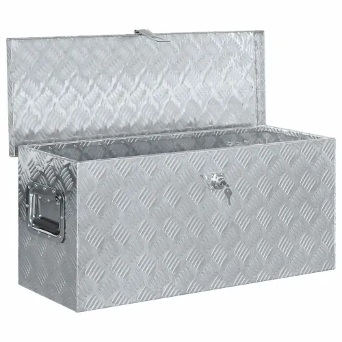 Aluminijska kutija 80 x 30 x 35 cm srebrna - Srebrno 80 x 30 x 35 cm Cijena