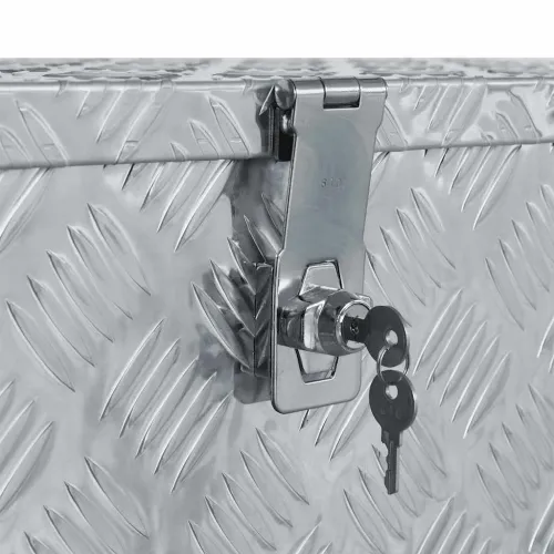 Aluminijska kutija 80 x 30 x 35 cm srebrna - Srebrno 80 x 30 x 35 cm Cijena