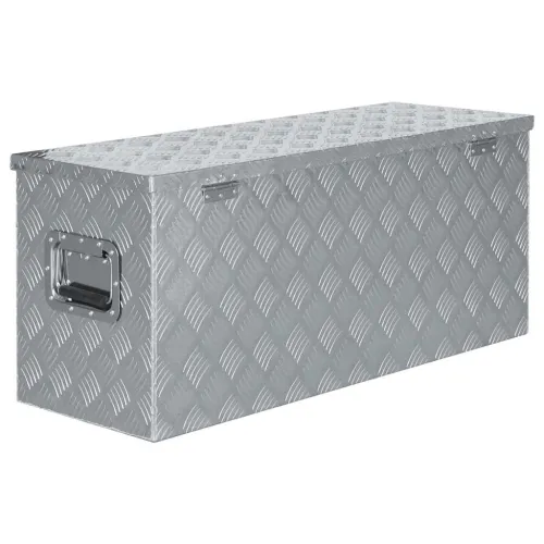 Aluminijska kutija 90,5 x 35 x 40 cm srebrna - Srebrno 90.5 x 35 x 40 cm Cijena