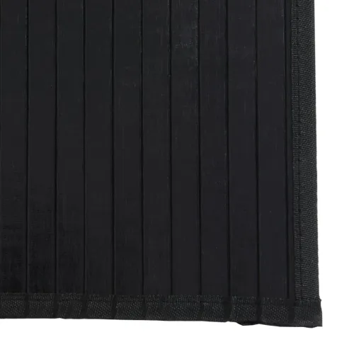 Tepih pravokutni crni 100 x 200 cm od bambusa - Crna 100 x 200 cm Cijena