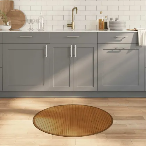 Okrugli tepih smeđi 80 cm od bambusa - Smeđa 80 cm Cijena