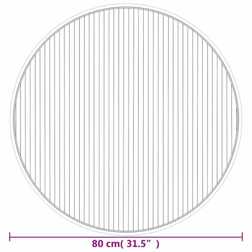 Okrugli tepih smeđi 80 cm od bambusa - Smeđa 80 cm Cijena