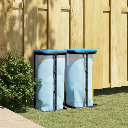 Držači za vreće za smeće 2 kom crno-plavi 60 L PP - 60 l Cijena