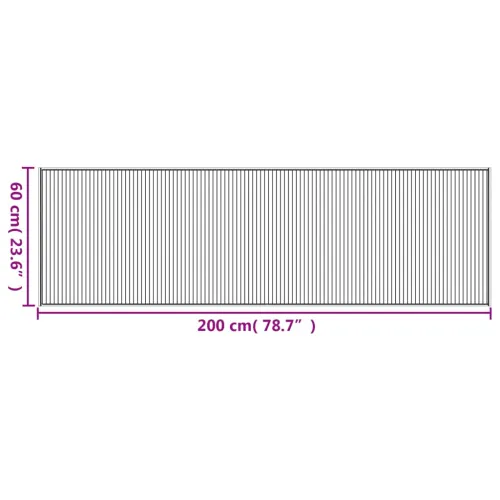 Tepih pravokutni sivi 60 x 200 cm od bambusa - Siva 60 x 200 cm Cijena