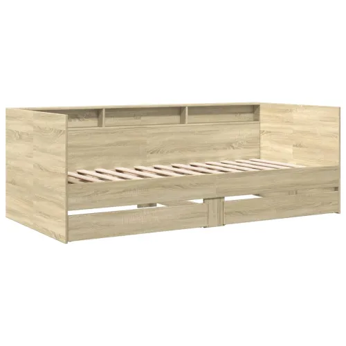 Dnevni krevet s ladicama bez madraca boja hrasta 90x200 cm - Sonoma hrast 90 x 200 cm Cijena