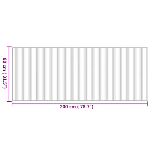 Tepih pravokutni prirodni 80 x 200 cm od bambusa - Prirodna 80 x 200 cm Cijena