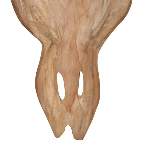 Zidna skulptura lubanje bika od tikovine 69 x 6 x 60 cm Cijena
