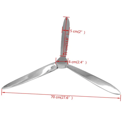 Zidni propeler aluminijski srebrni 70 cm Cijena