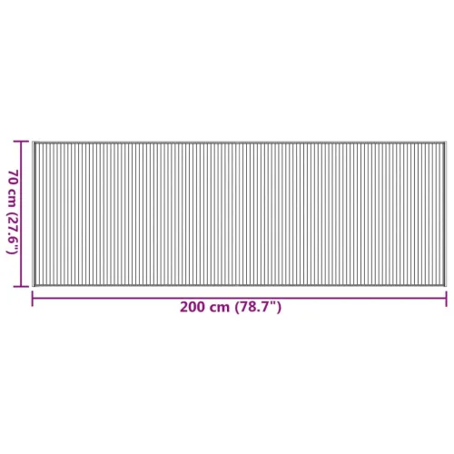 Tepih pravokutni sivi 70 x 200 cm od bambusa - Siva 70 x 200 cm Cijena