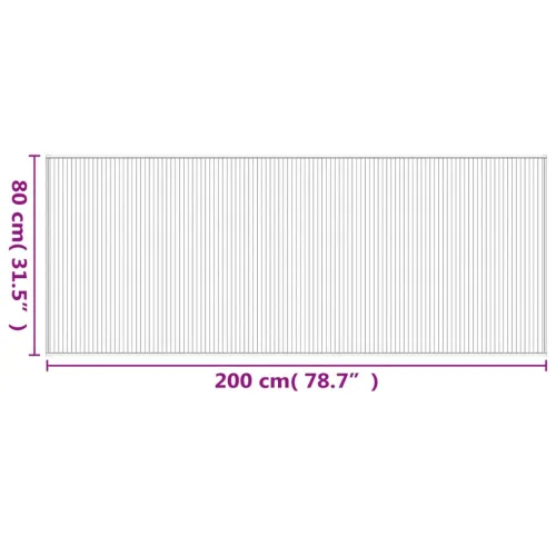 Tepih pravokutni crni 80 x 200 cm od bambusa - Crna 80 x 200 cm Cijena