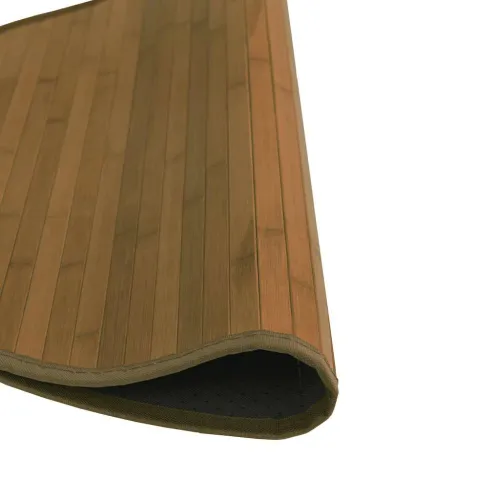 Okrugli tepih smeđi 100 cm od bambusa - Smeđa 100 cm Cijena