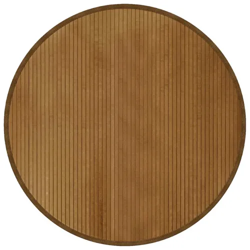 Okrugli tepih smeđi 100 cm od bambusa - Smeđa 100 cm Cijena