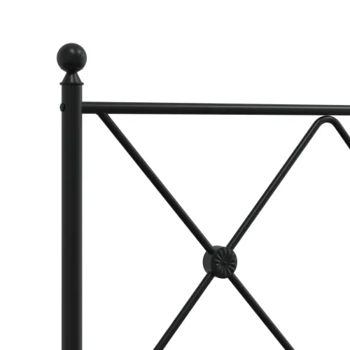 Metalni okvir kreveta uzglavlje i podnožje crni 183x213 cm - Crna 183 x 213 cm s uzglavljem i podnožjem Cijena