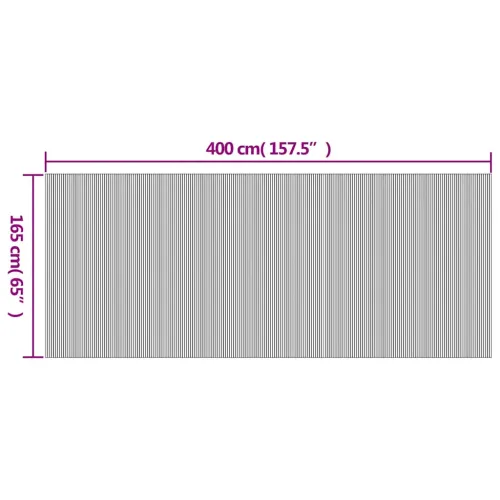 Paravan - Sobna pregrada smeđa širina 400 cm visina 165 cm od bambusa - Smeđa 400 cm 1 1 Cijena