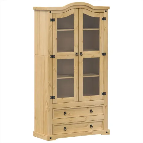 Vitrina sa staklom Corona 99x43x187 cm masivna borovina Cijena